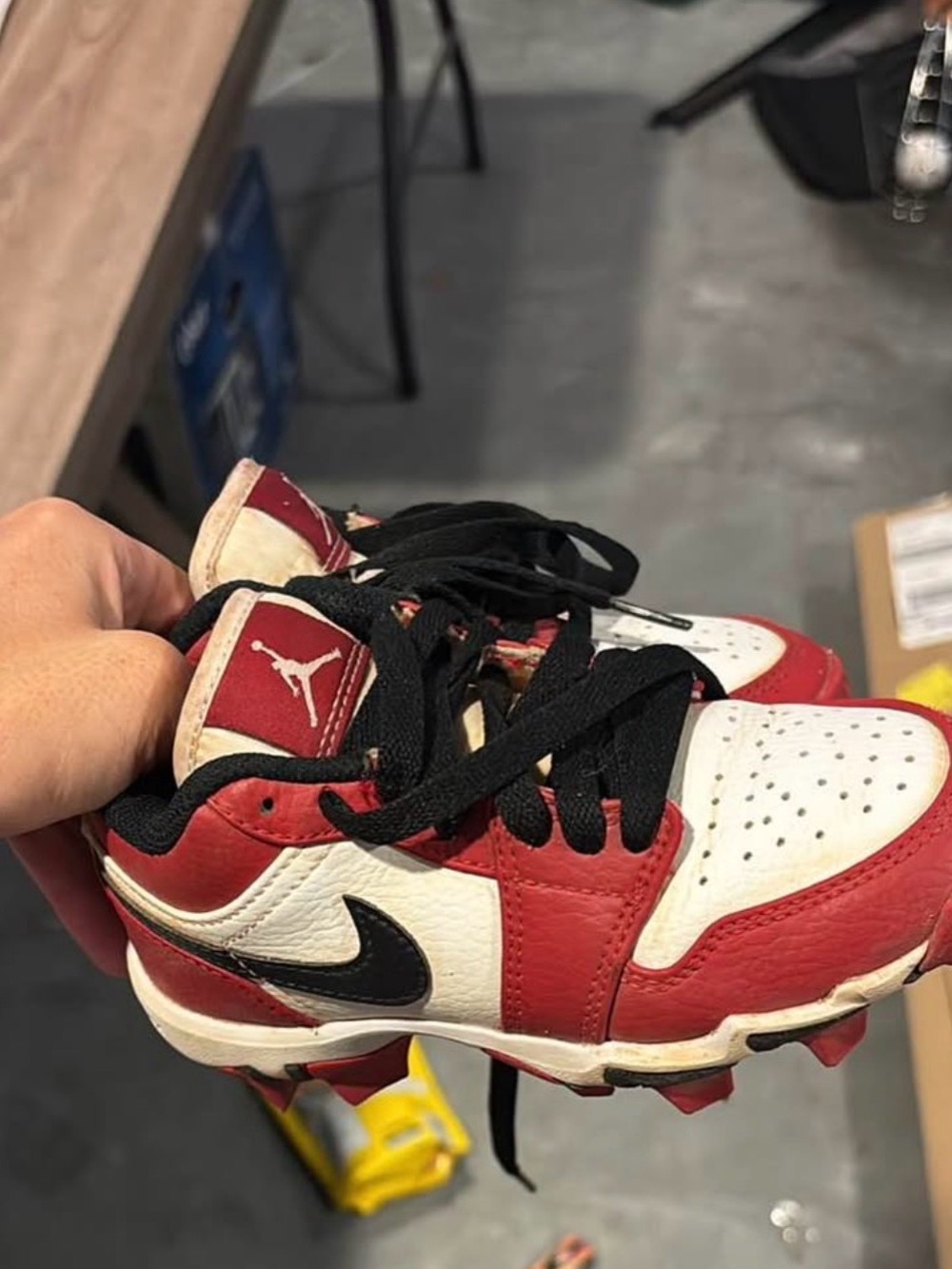 Nike Jordan Kids White, Red & Black Low-Top Sneakers